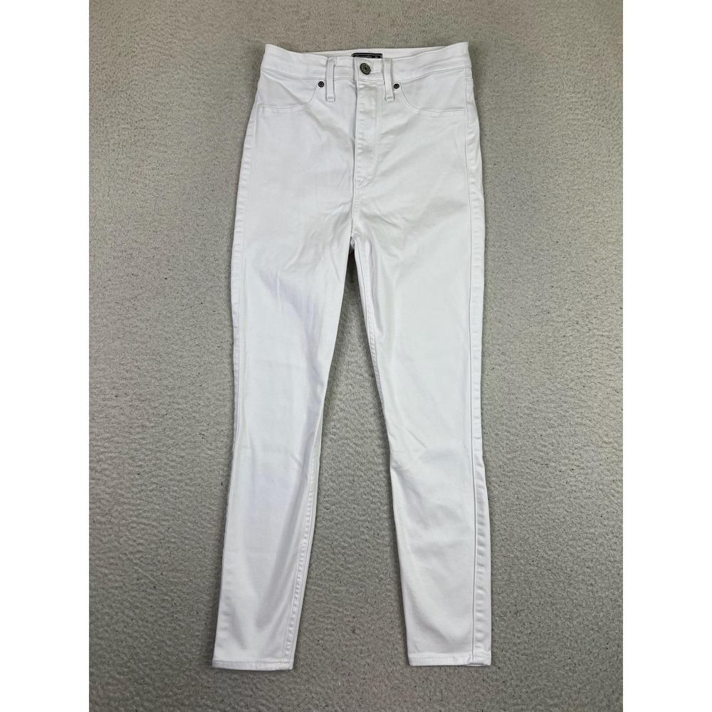 Abercrombie & Fitch Ultra High Rise Jegging Jeans Womens 2S White Stretch Denim